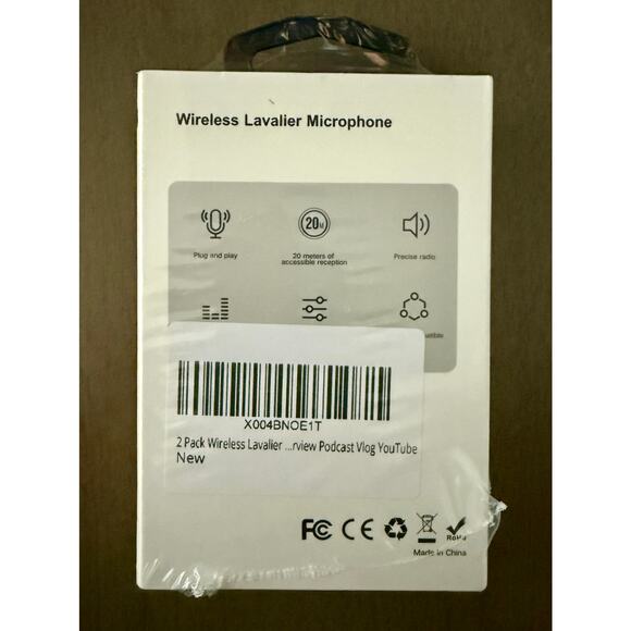 Hoodkart Wireless Lavalier Mic 2-Pack, Plug & Play, iPhone/Android, No App/Blue - Picture 3 of 11